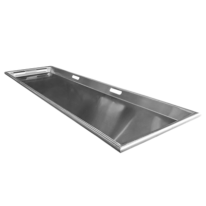 TITAN 30 inch stainless steel mortuary body tray