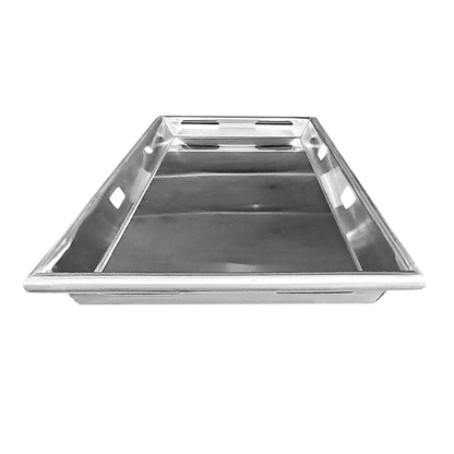 TITAN 23 inch stainless steel body tray rolled edges and hand slots