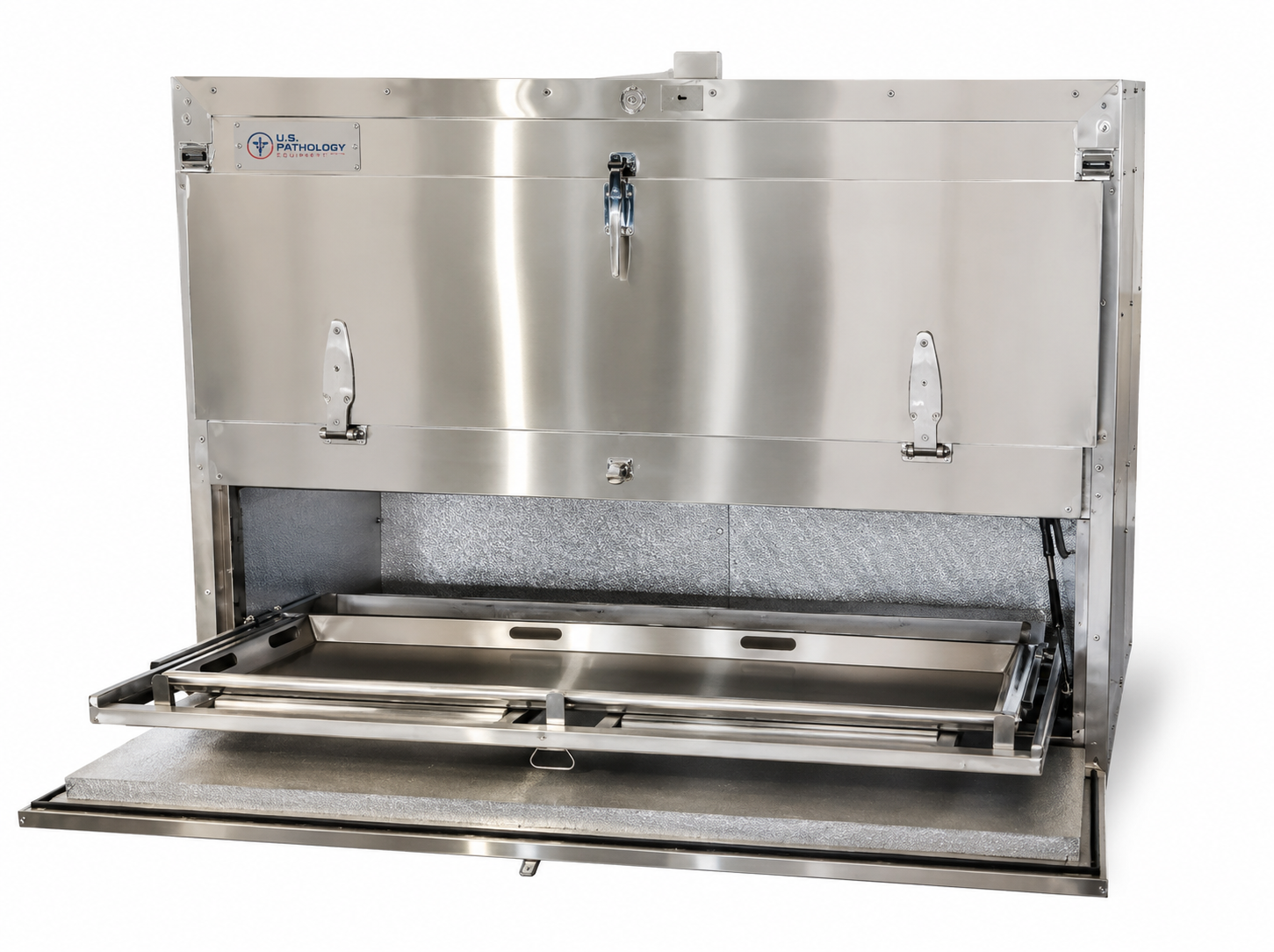 2-body bariatric vault morgue cooler, heavy-duty individual-chamber cadaver storage