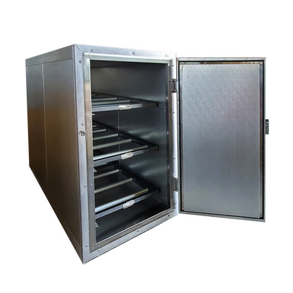 3 body standard upright mortuary cooler Model AMC 3B by American Mortuary Coolers