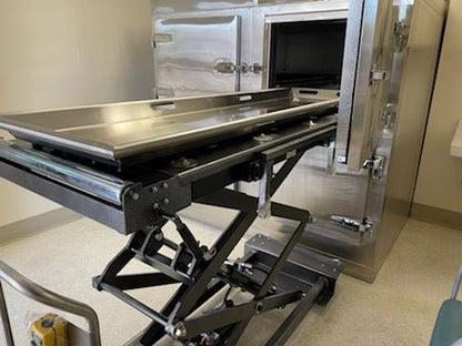 Model 1070-4MBE four bay vault morgue cooler, hospital and county facility cadaver storage