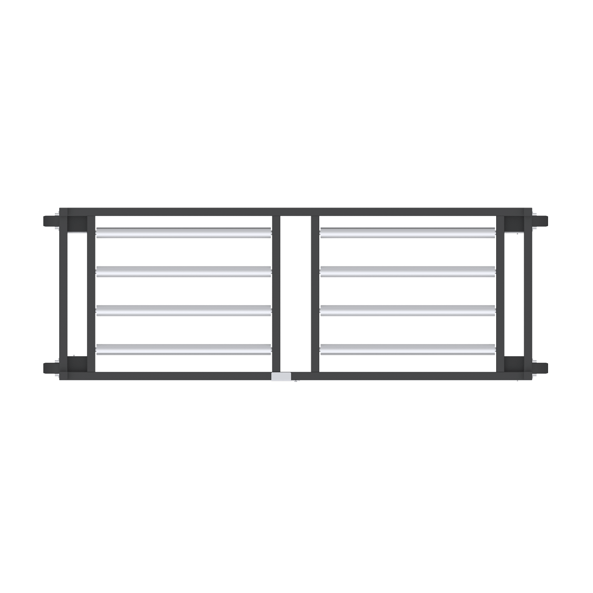 4 Tier End Loading Mortuary Rack | Model 2000 - 4TEL - American Mortuary Coolers & Equipments