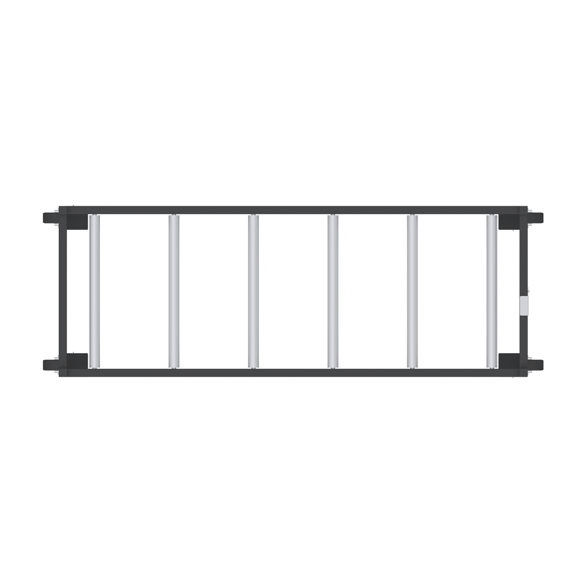4 Tier End Loading Mortuary Rack | Model 2000 - 4TEL - American Mortuary Coolers & Equipments