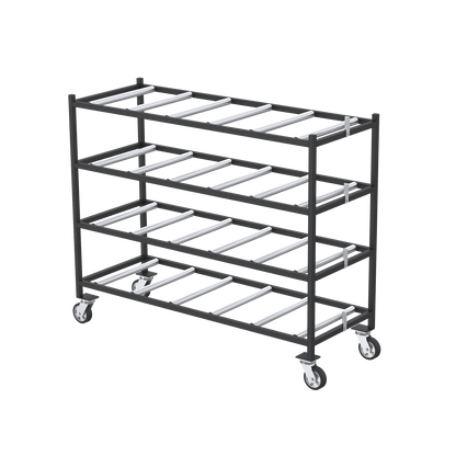 4 Tier End Loading Mortuary Rack | Model 2000 - 4TEL - American Mortuary Coolers & Equipments