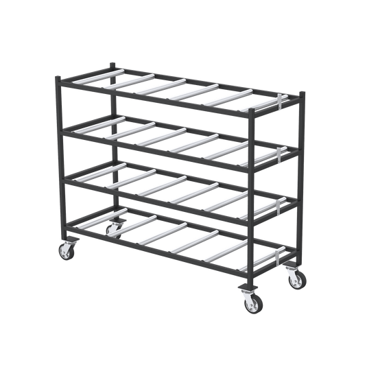 4 Tier End Loading Mortuary Rack | Model 2000 - 4TEL - American Mortuary Coolers & Equipments