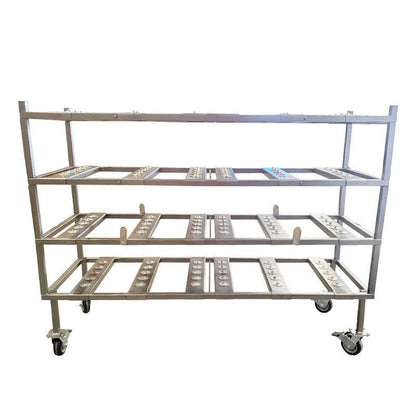 4 - Tier Multi - Load Mortuary Rack - Model 2000 - 4TMD - SST - American Mortuary Coolers & Equipments