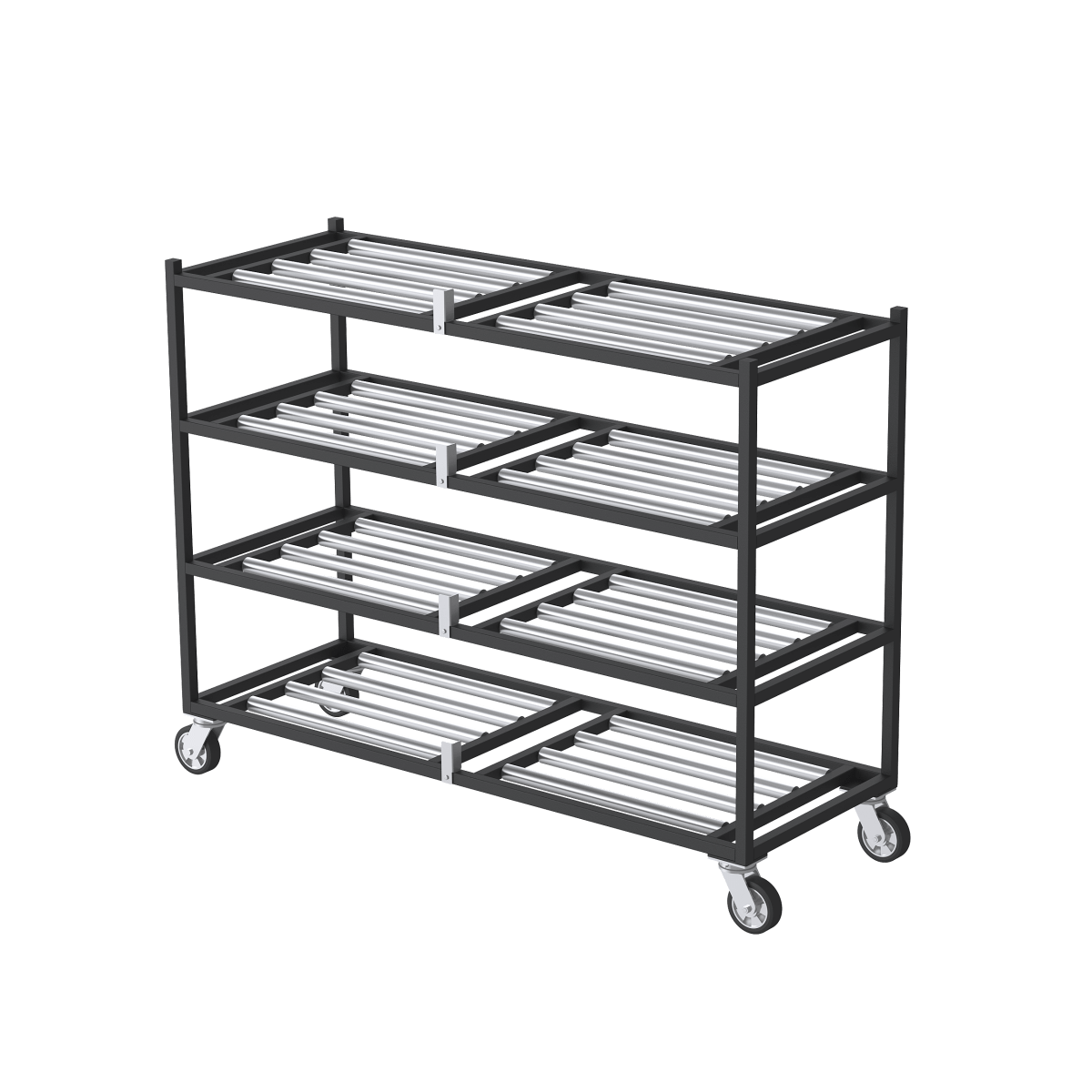 4 Tier Side-Loading Mortuary Rack | Cadaver Storage Rack | Morgue Cooling Rack | Walk-In Cooler 4 Body Rack USA Made