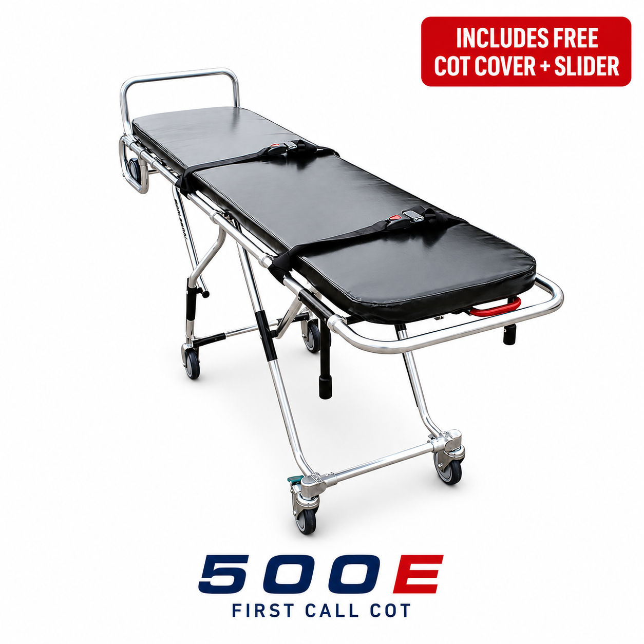 500E Standard Mortuary Cot | 4-Level First Call Removal Stretcher | 550 lb Cadaver Cot | American Mortuary Equipment