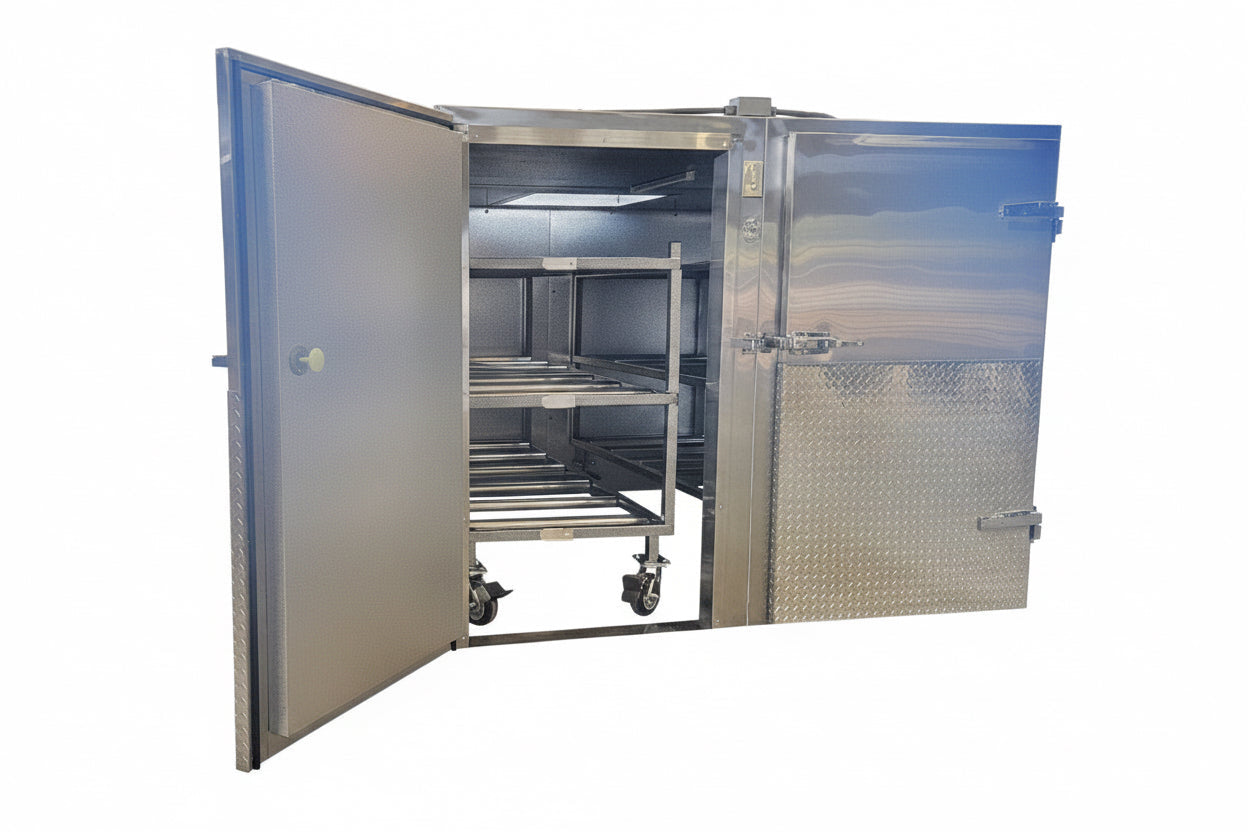 6 body 2-door mortuary cooler Model AMC-6B-2D by American Mortuary Coolers