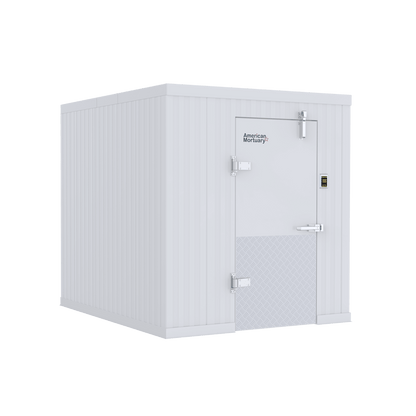 6x8 walk-in mortuary cooler for small funeral home and prep room body storage