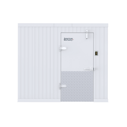 6x8 walk-in cadaver cooler, insulated panel construction for stable cold storage