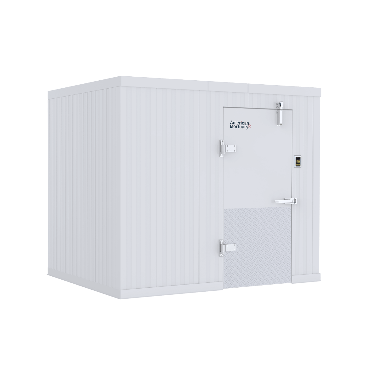 Model AMC-0608 6x8 walk-in cooler, NSF-rated cam-lock panel cadaver storage
