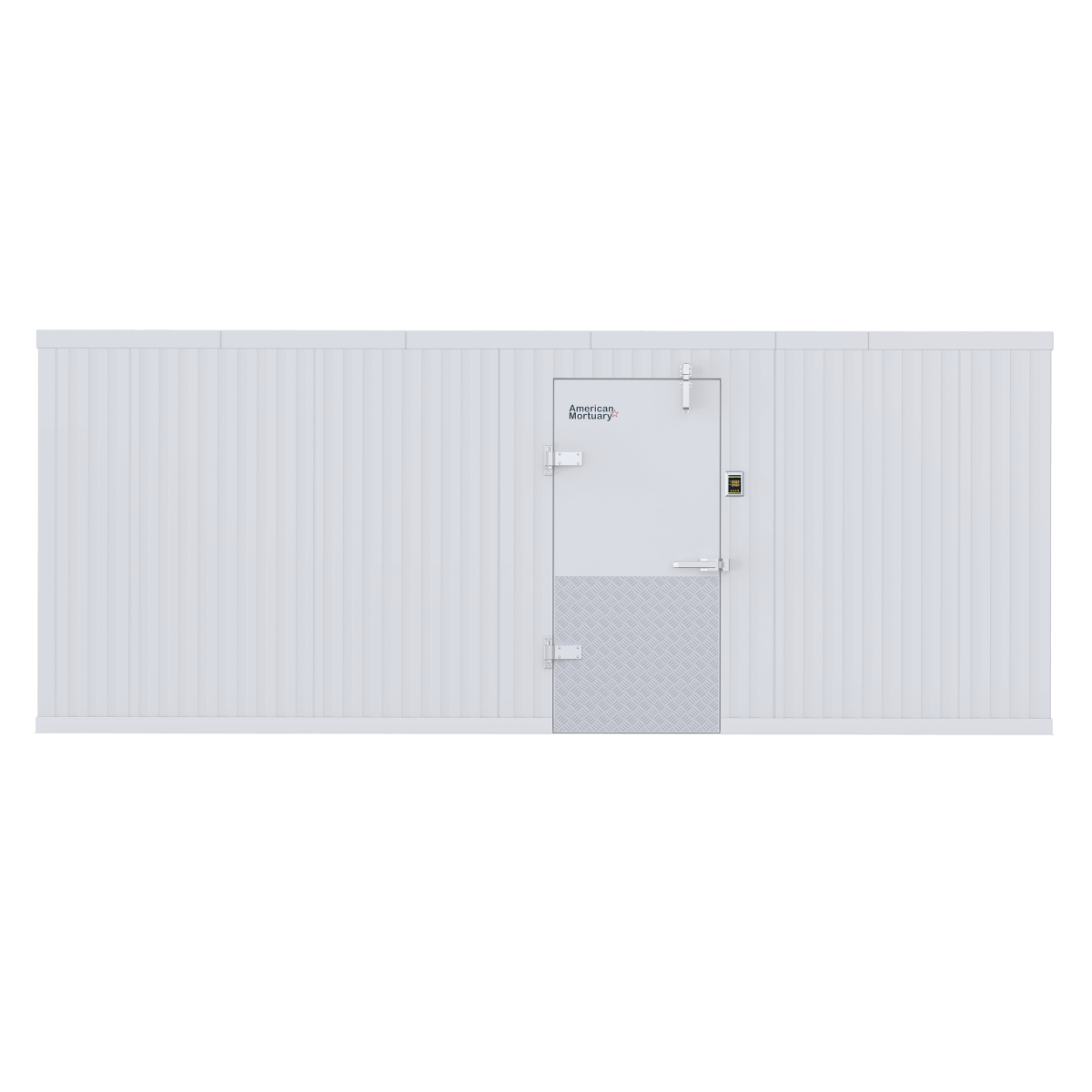 8x18 walk-in mortuary cooler Model AMC-0818, high-capacity hospital cadaver cold storage