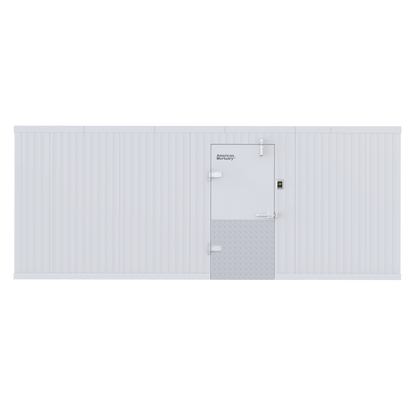 8x18 walk-in mortuary cooler Model AMC-0818, high-capacity hospital cadaver cold storage