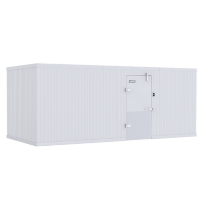 8x18 walk-in mortuary cooler full configuration, hospital-grade cadaver cold storage