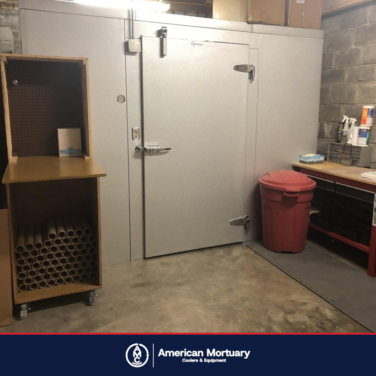 AMC walk-in mortuary cooler installation photo