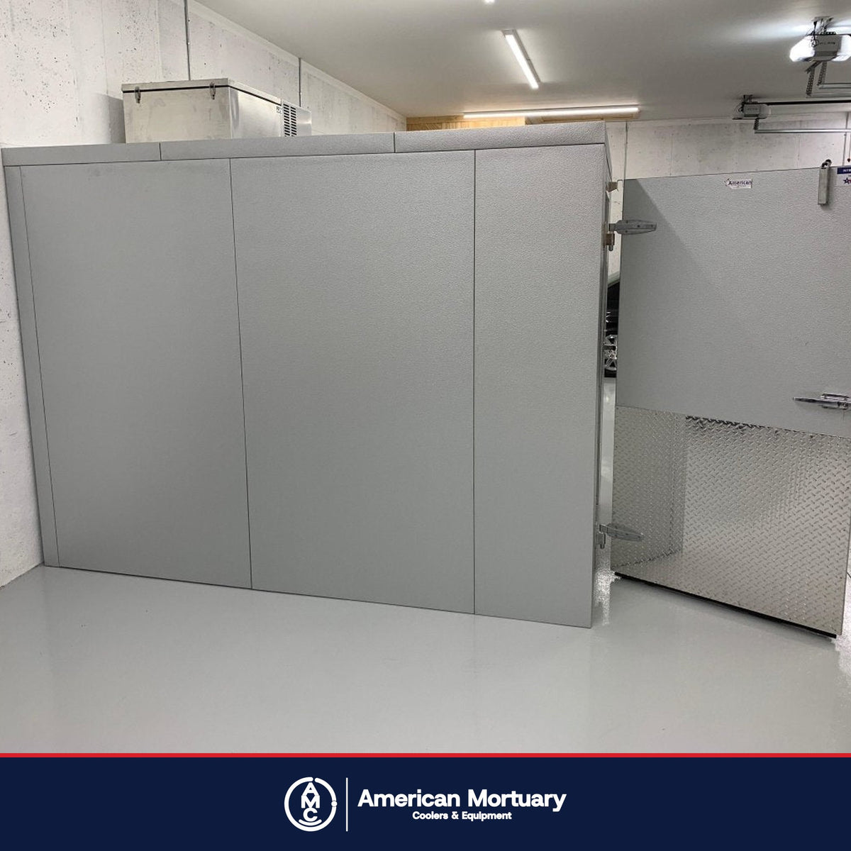 AMC walk-in mortuary cooler installation photo