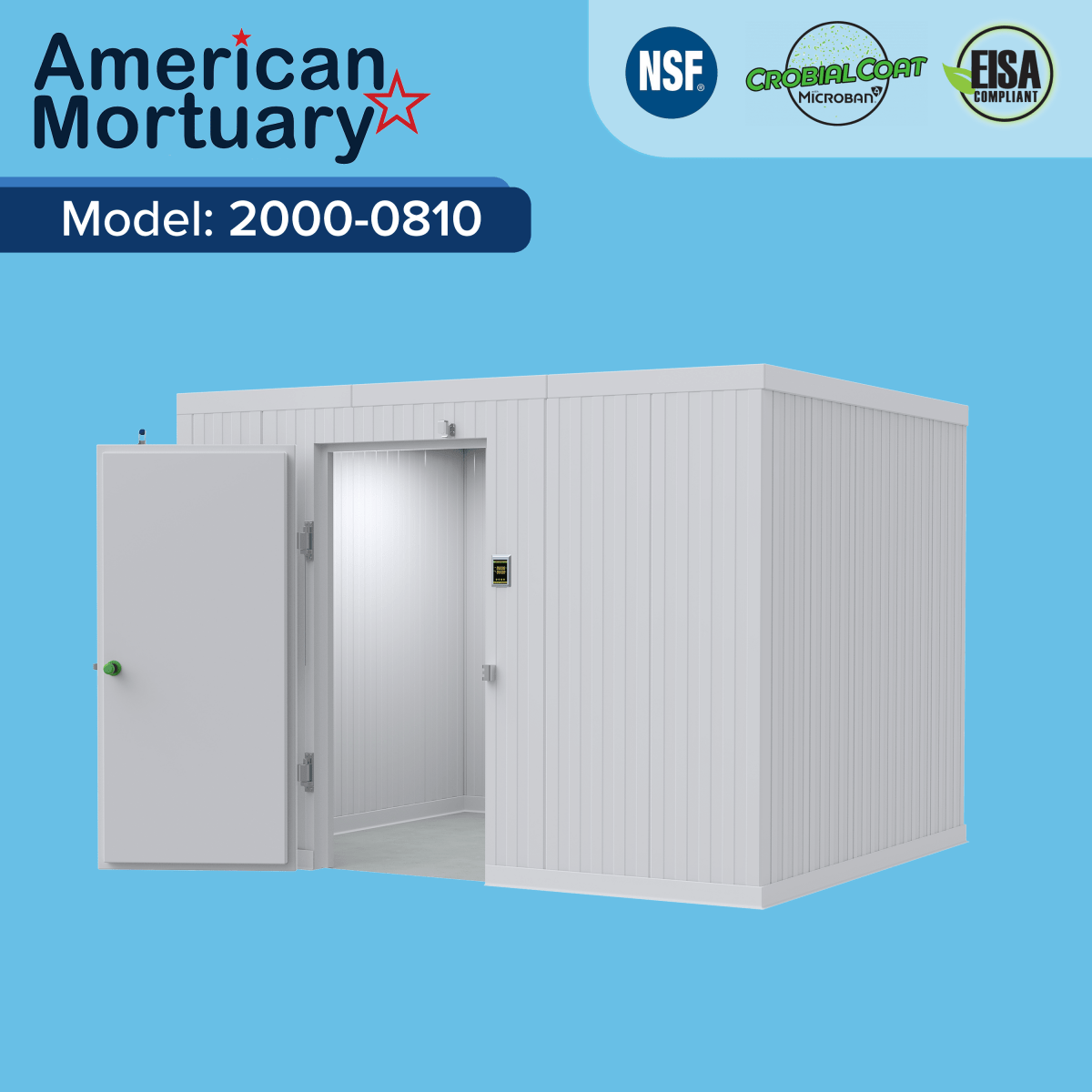 ❄️ 8x10 Walk - In Mortuary Cooler – Model 2000 - 0810 - American Mortuary Coolers & Equipments