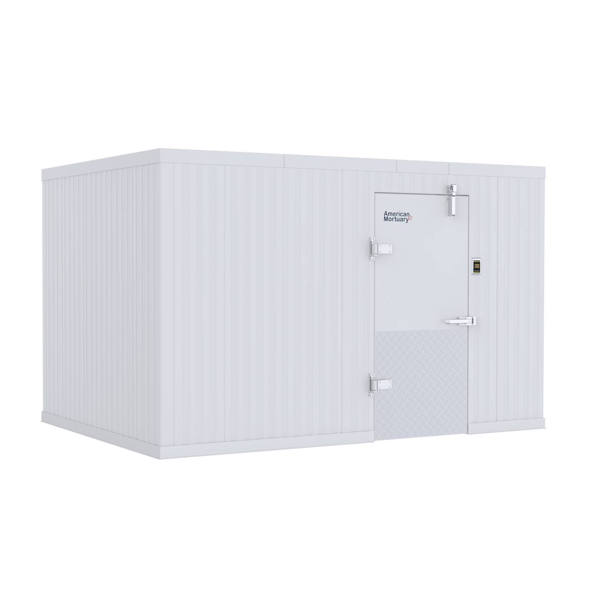 8x12 walk-in morgue cooler, American-made mid-capacity body storage refrigeration