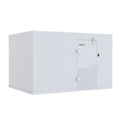 8x12 walk-in morgue cooler, American-made mid-capacity body storage refrigeration