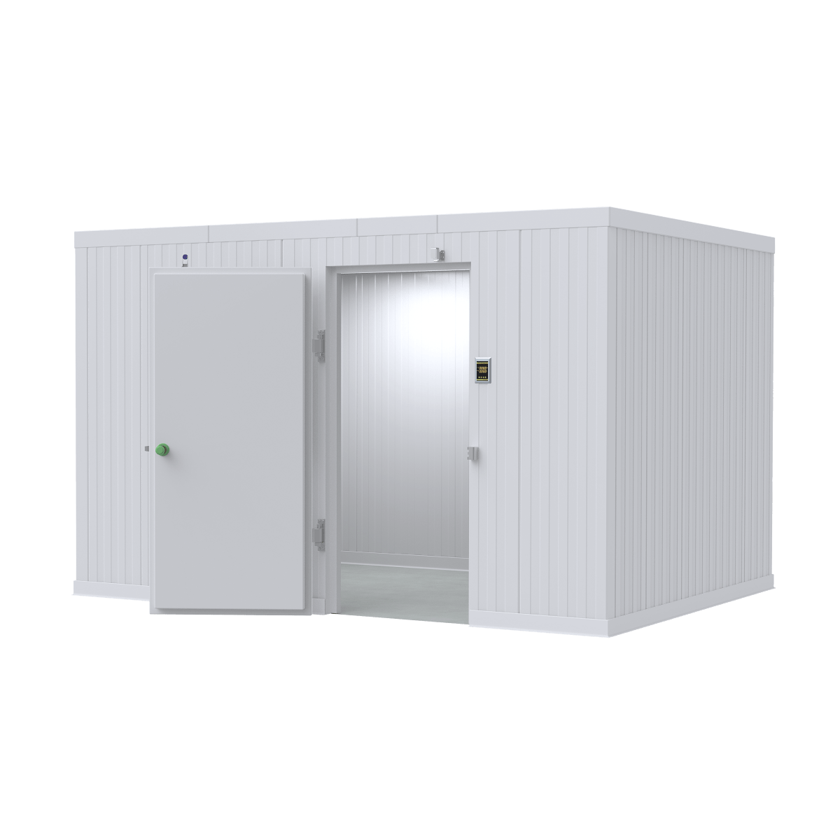 8x12 walk-in mortuary cooler Model AMC-0812, 10-body cadaver cold storage for funeral homes
