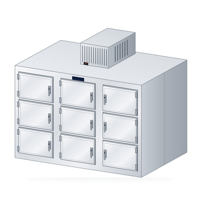 9-Body Vault Morgue Cooler