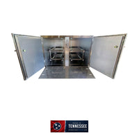 6 Body Dual-Door Mortuary Cooler | Model AMC-6B-2D | Twin 3-Tier Upright Cadaver Storage | American-Made Morgue Refrigeration