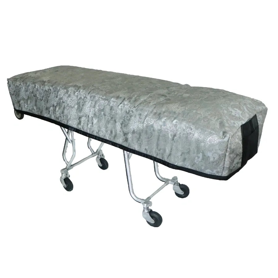 Quilted cot cover Cascade Silver