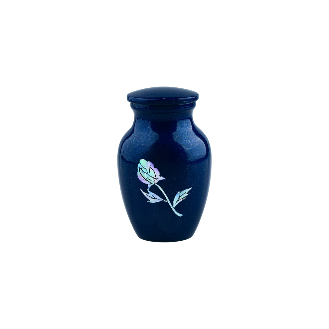 Blue Rose Mother of Pearl Keepsake — ISU-RJ-0149