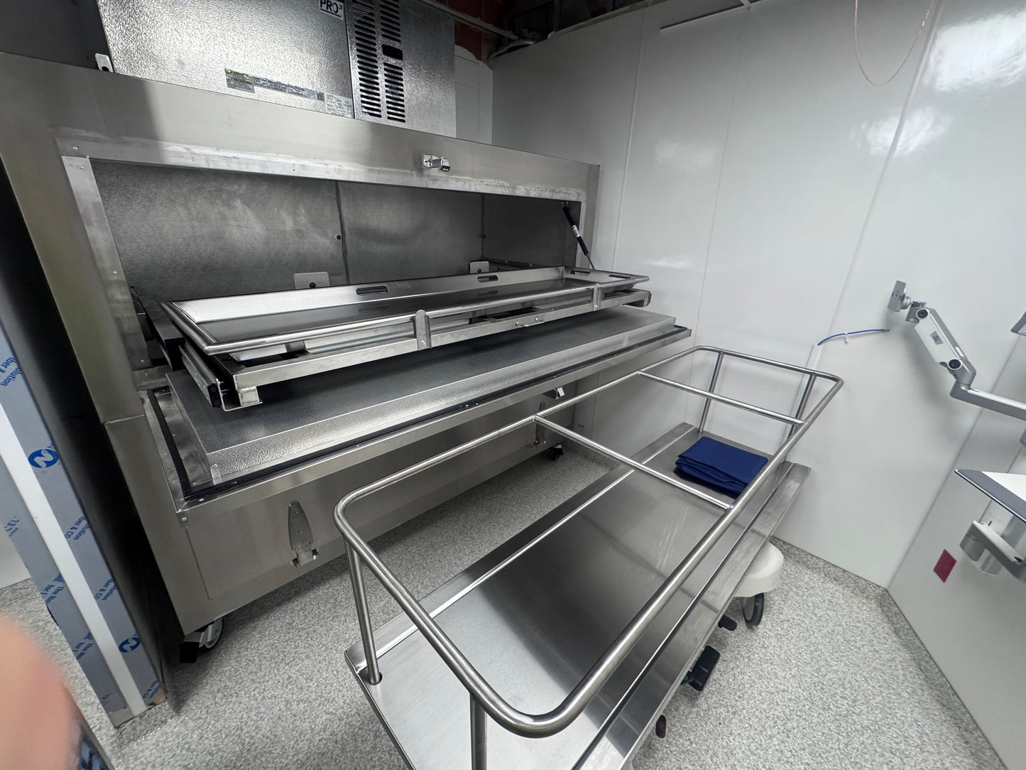 Model 1070-2MBS 2-body bariatric vault morgue cooler by American Mortuary Coolers