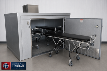 3 Body Triple-Wide Roll-In Mortuary Cooler