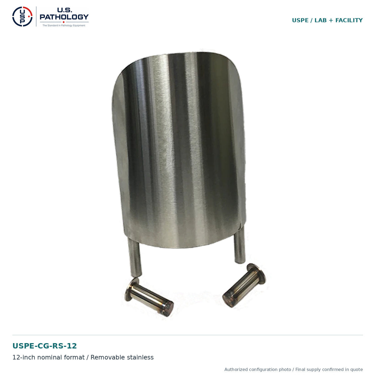 USPE 12-Inch Removable Stainless Steel Corner Guard, 2-Pack, USPE-CG-RS-12, authorized configuration photo