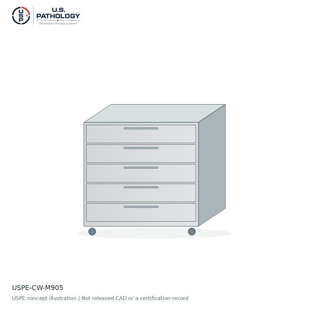 5-Drawer Prep Room Mobile Cabinet