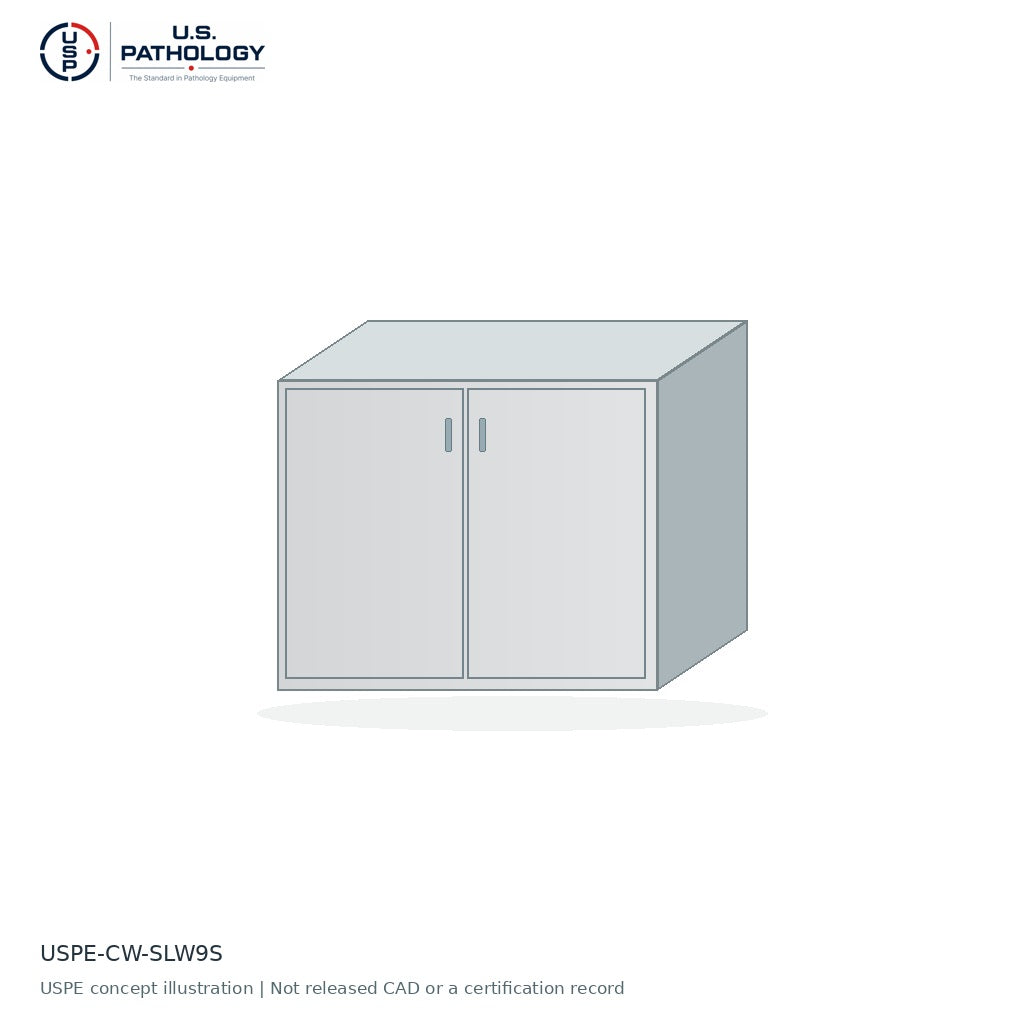 Prep Room Wall Sliding-Door Cabinet, Solid