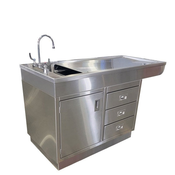 USPE Vet examination table with sink and knee space | USPE-CW-V413 | Product photograph
