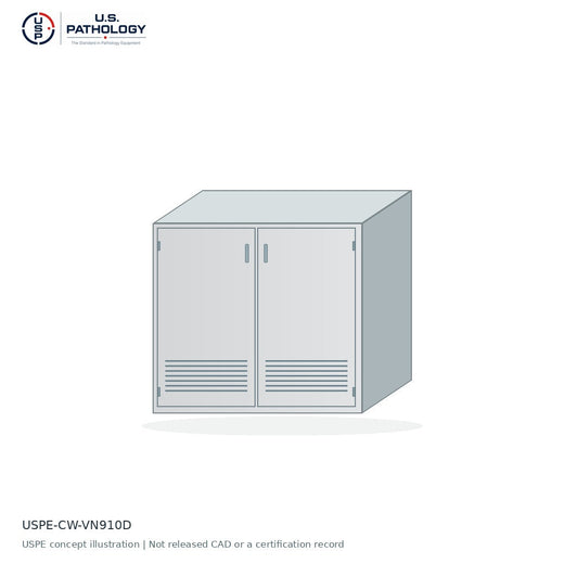 USPE Vented Equipment Cabinet, Paired double doors