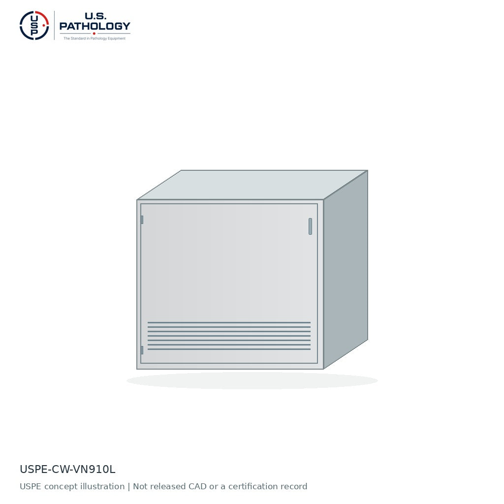 USPE Vented Equipment Cabinet, Left | USPE-CW-VN910L | USPE configuration concept; size, material and engineering subject to quote