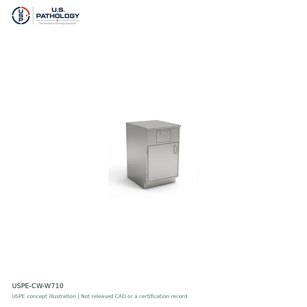 Single-Front Prep Room Waste Cabinet