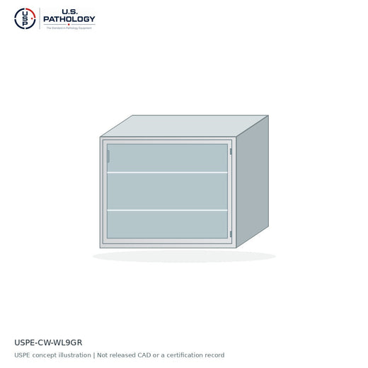 USPE Glazed Wall Cabinet, Right