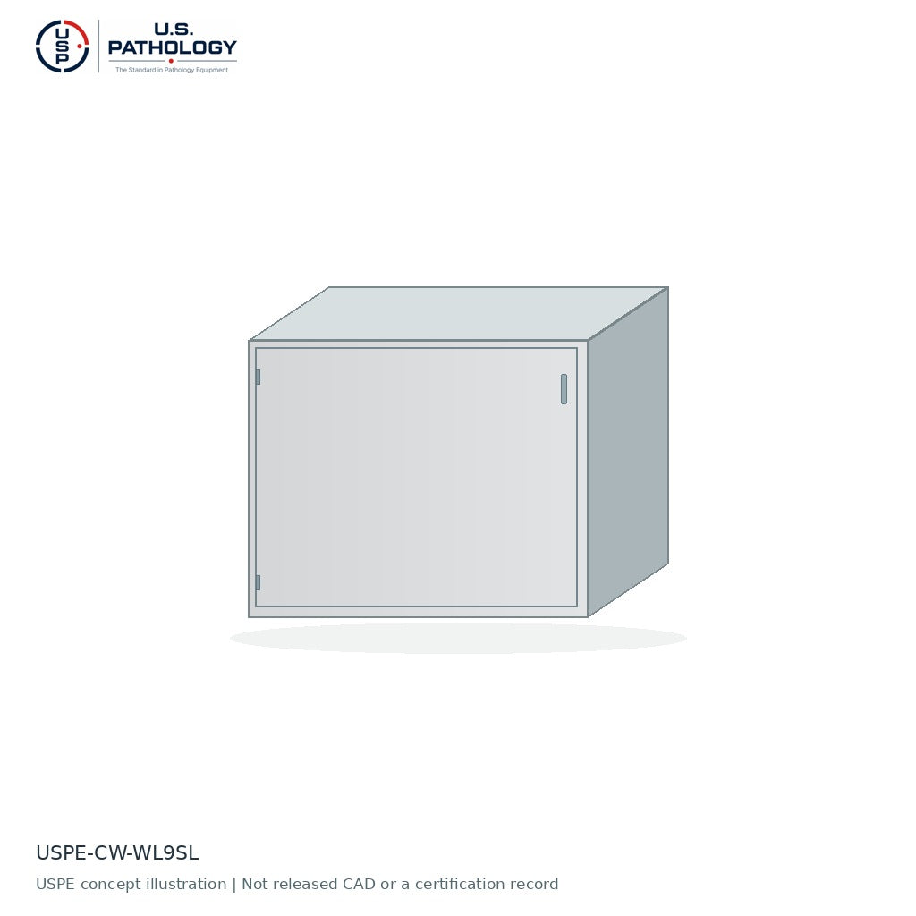 Solid Prep Room Wall Cabinet, Left