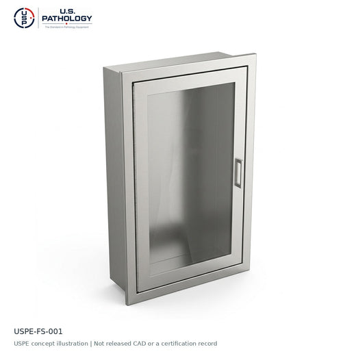 USPE Fire Extinguisher Cabinet with Clear Viewing Panel
