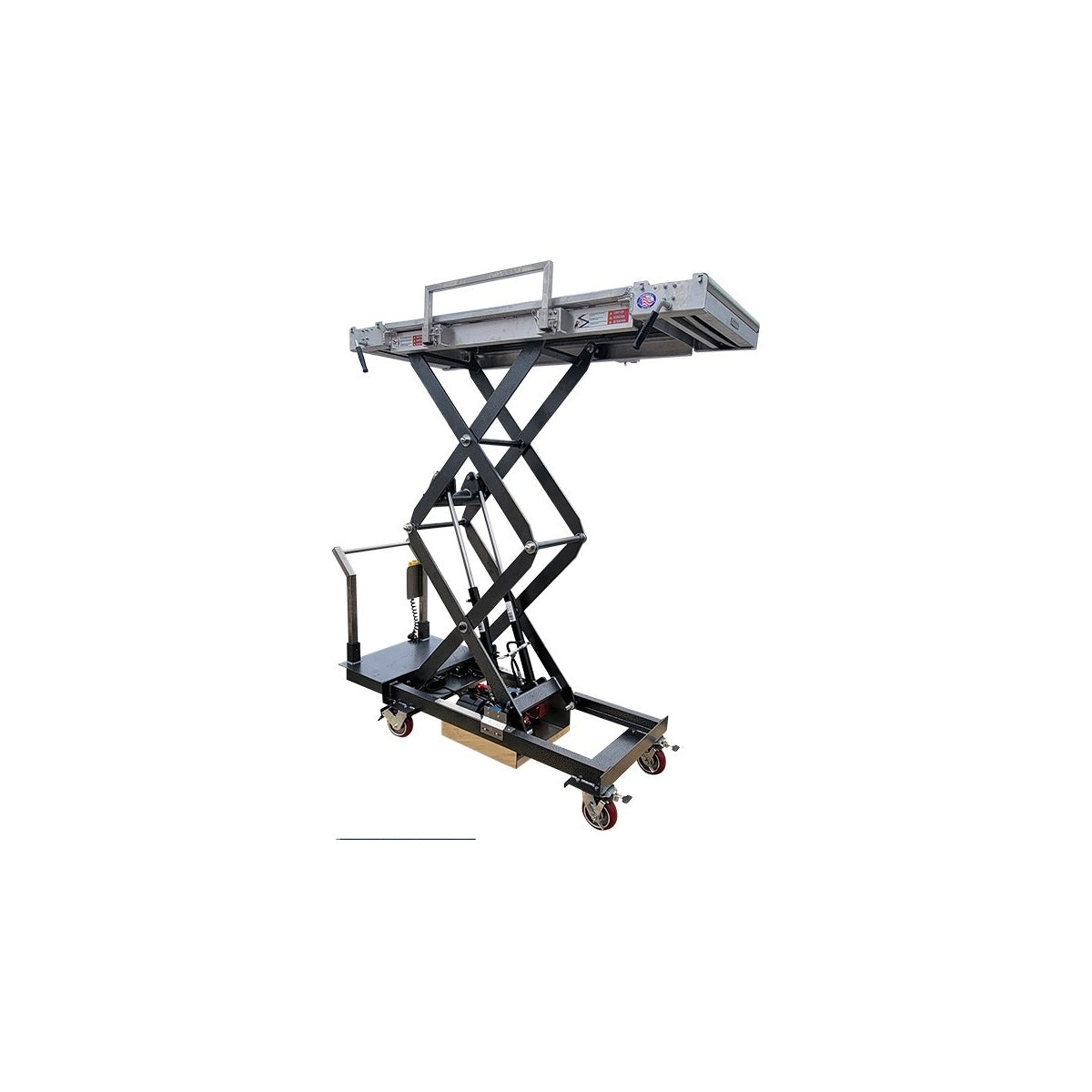 AME Covered Cadaver Scissor Lift current lift mechanism view