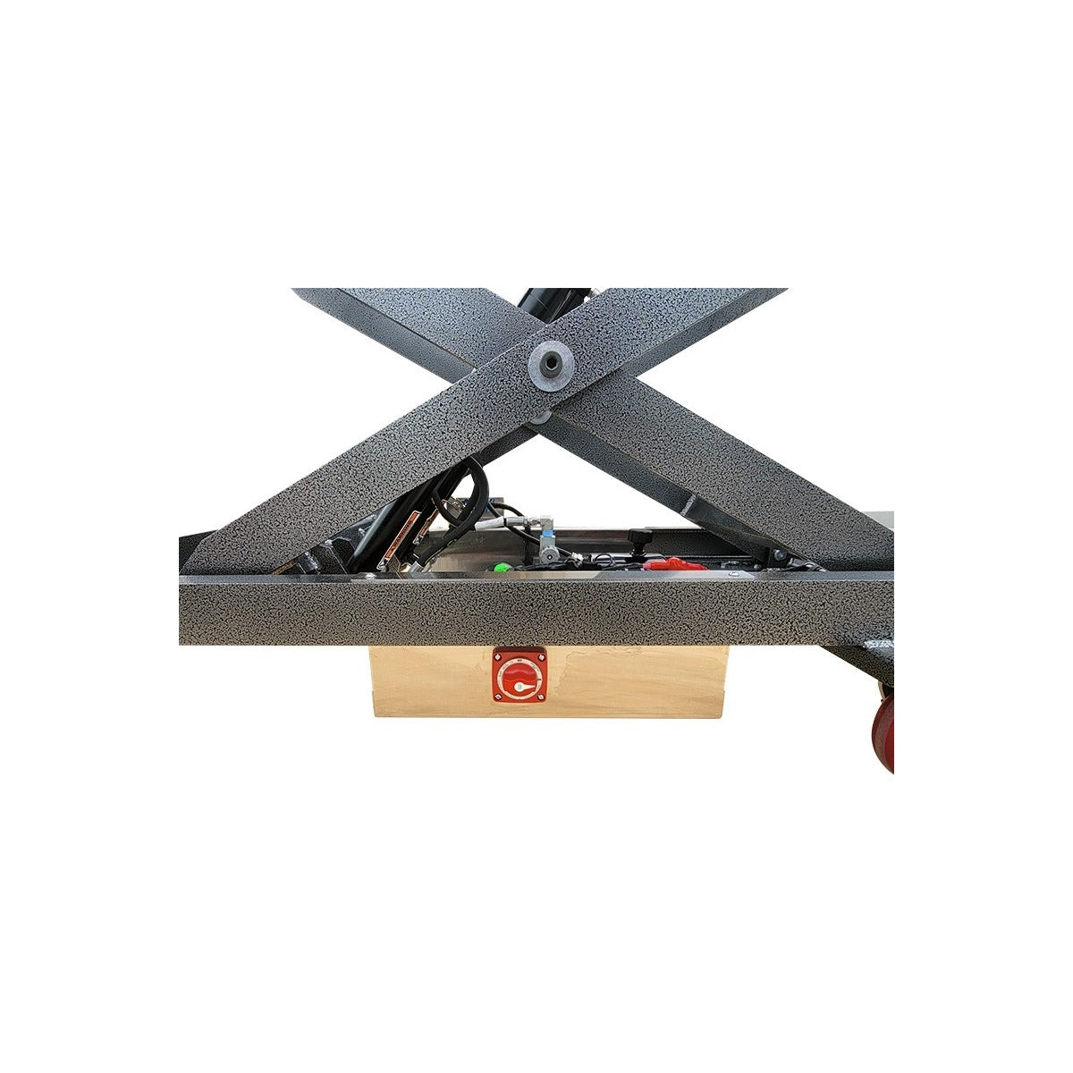 AME Covered Cadaver Scissor Lift current lift mechanism view