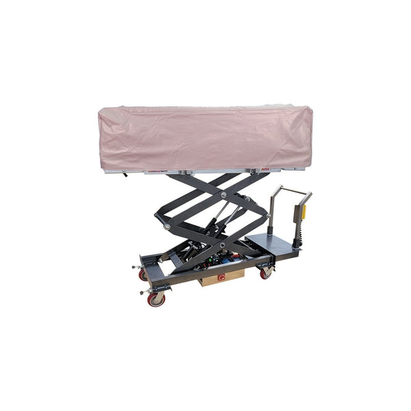 Covered Cadaver Scissor Lift, Battery-Powered