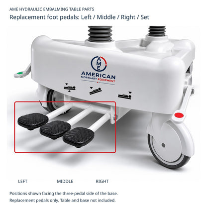 Hydraulic Embalming Table Replacement Foot Pedals