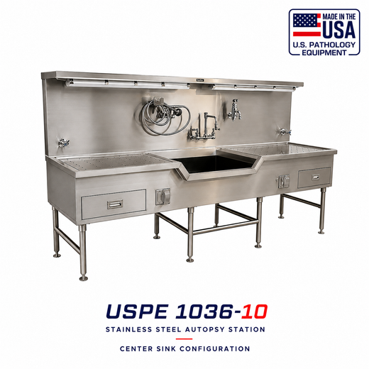 Autopsy Station with Center Sink