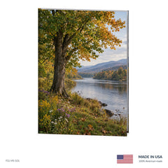 Autumn Riverbank Funeral Register Book