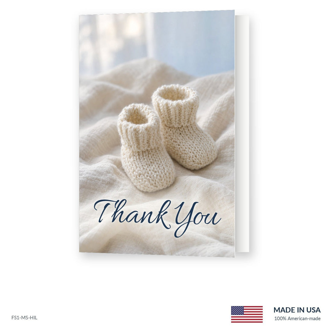 Baby Booties Funeral Acknowledgment Cards