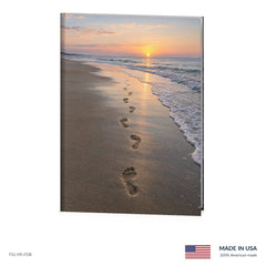 Beach Footprints Funeral Register Book