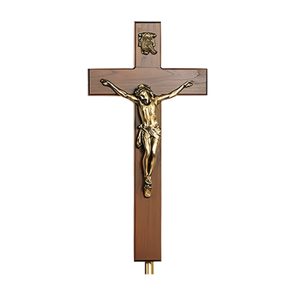 Beacon Crucifix on Stand in solid cherry by American Mortuary Equipment